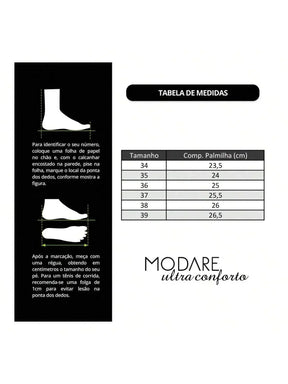 Tênis Modare Feminino Slip On Linho Lisboa Ultraconforto Casual
