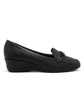 Sapato Modare Feminino Micro/Strech Salto Anabela Enfeite