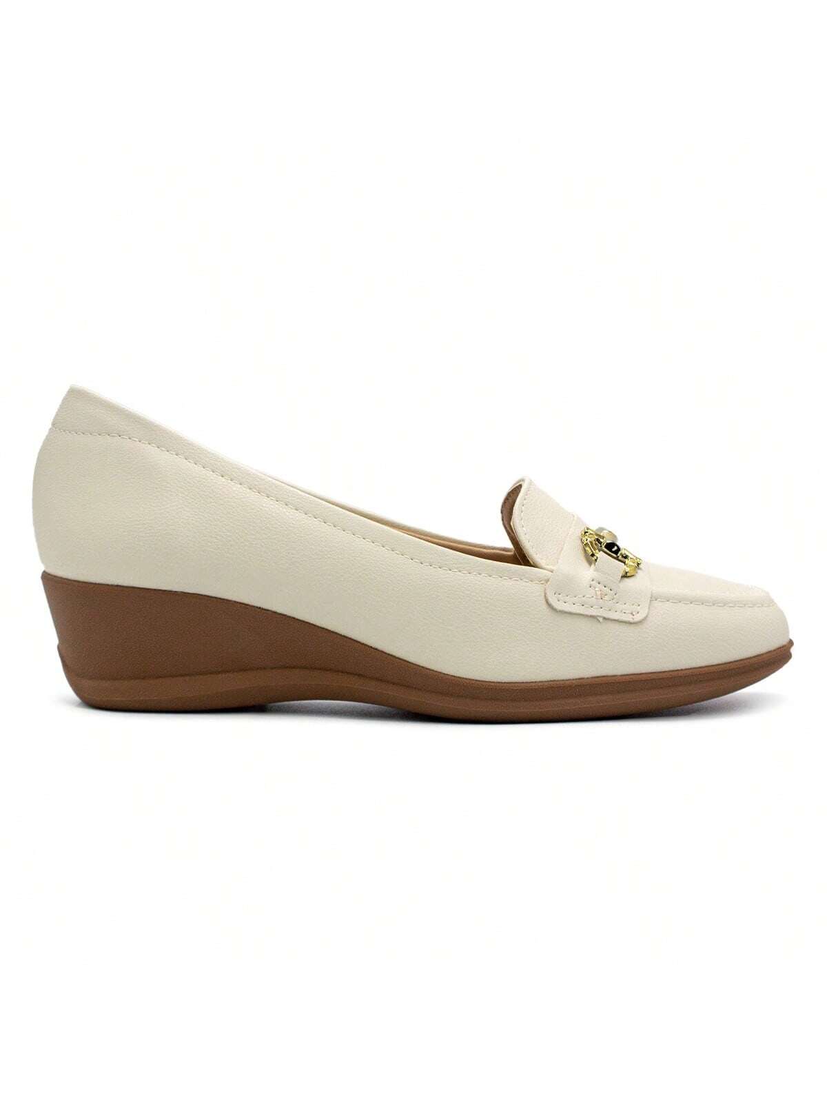 Sapato Modare Feminino Napa Floather Salto Anabela Enfeite