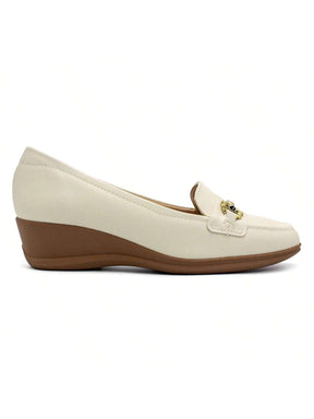 Sapato Modare Feminino Napa Floather Salto Anabela Enfeite