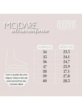 Tamanco Modare Ultra Conforto Ortopedico Anabela